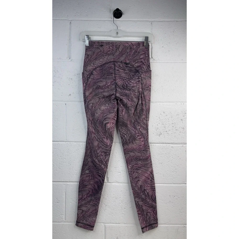 Lululemon Womens Swift Speed High Rise Leggings size 4 Pink/Black